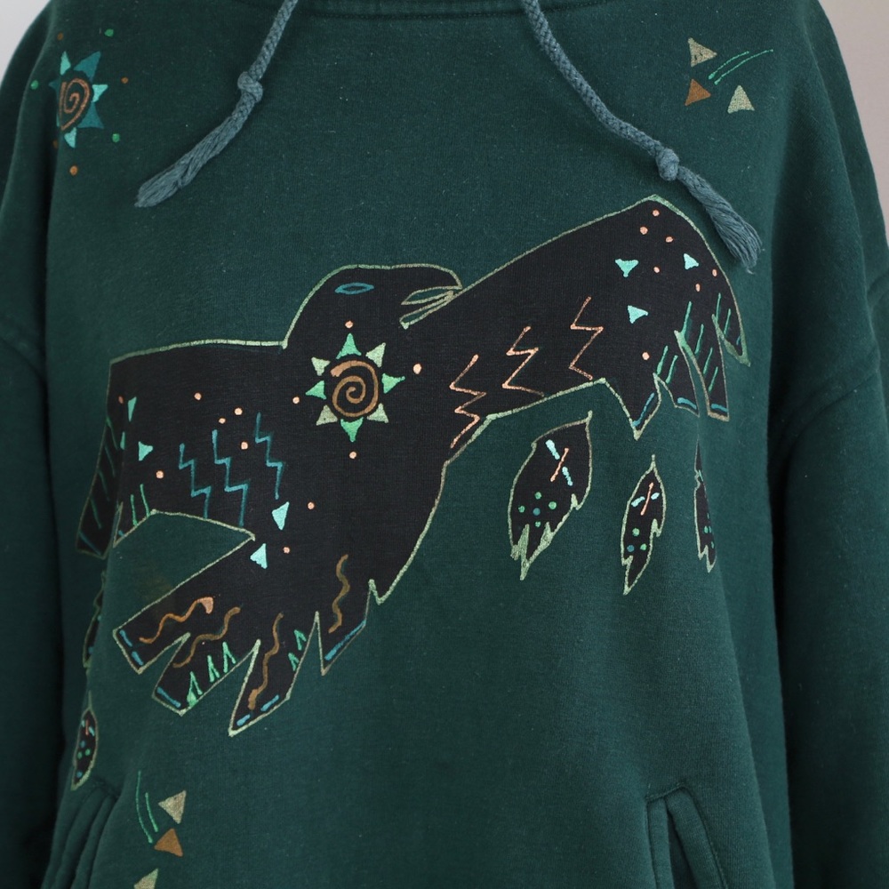Vintage Hand-Painted Native American Sweatshirt - Picture 2 of 7